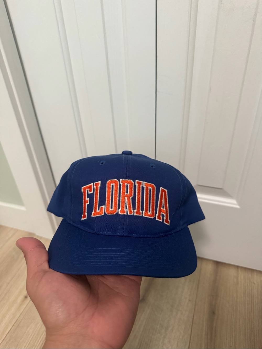 STARTER Blue Florida Embroidered Hat with Orange Lettering